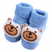 2 Pairs of Cozy Designer Unisex-Baby Cotton Socks Baby Gifts ,  cute bear