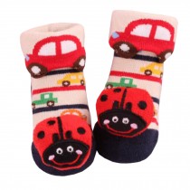 2 Pairs of Cozy  Baby Cotton Socks Baby Gifts Comfortable Socks Heartwarming Baby Gifts,ladybug