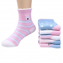 5 Pairs of Cozy kids Cotton Socks Children  Gifts Comfortable Socks,5-6years??rabbit