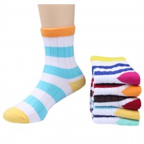 5 Pairs of Cozy kids Cotton Socks Children  Gifts Comfortable Socks,stripe??5-6years
