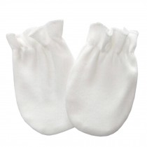 Warm Unisex-Baby Gloves Newborn Mittens Soft No Scratch Mittens, White
