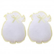 Cute Bbowknot Baby Gloves Newborn Mittens Soft No Scratch Mittens, White