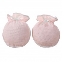 Cute Bbowknot Baby Gloves Newborn Mittens Soft No Scratch Mittens, Pink