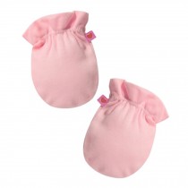 Soft Cotton Baby Gloves Newborn Mittens No Scratch Mittens, Pink