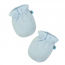 Soft Cotton Baby Gloves Newborn Mittens No Scratch Mittens, Blue