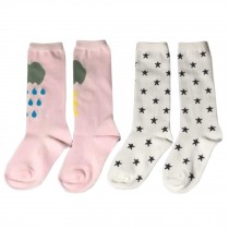 2 Pair Cute Baby's Cotton Tube Stockings Anti-mosquito Summer Thin Socks-No.2