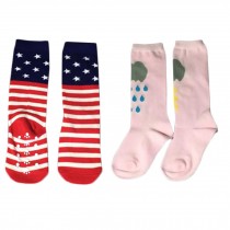 2 Pair Cute Baby's Cotton Tube Stockings Anti-mosquito Summer Thin Socks-No.15