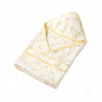 Lovely Baby Receiving Blankets Summer Hooded Swaddleme Snowman Pattern,Yellow