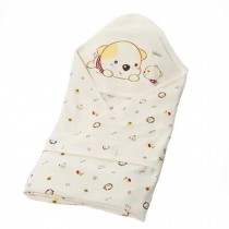 Lovely Baby Receiving Blankets Summer Hooded Swaddleme Dog ,Yellow