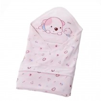 Lovely Baby Receiving Blankets Summer Hooded Swaddleme Dog ,Pink