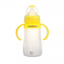 Baby Bottles First Cup Trainer Plastic Nurser With Latex Nipple,240mL,Yellow