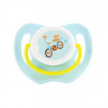 Lovely Cartoon Free Nighttime Infant Pacifier, Bicycle,Blue