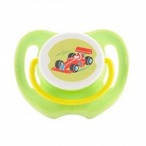 Lovely Cartoon Free Nighttime Infant Pacifier,  Double Clutch,Green