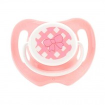 Lovely Cartoon Free Nighttime Infant Pacifier, Bow,Pink