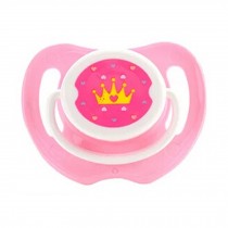 Lovely Cartoon Free Nighttime Infant Pacifier,Crown,Pink