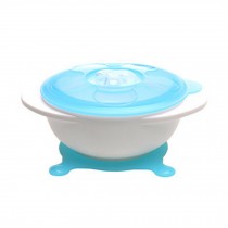 Baby Feeding Suction Bowl With Lid  Blue ??14.5*9*6cm??