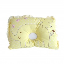 Cute baby Newborn Baby Anti-roll Pillow Prevent Flat Head Cute Elephant Yellow
