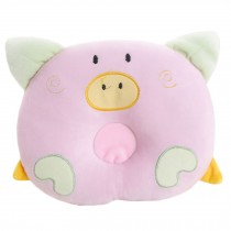 Adorable Soft Newborn Baby Anti-roll Pillow Prevent Flat Head-Lovely Pig,Pink