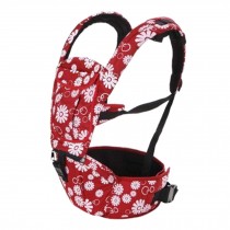 Multifunctional Baby Carrier Waist Stool Strap Carrier,Painted Design Wine Red