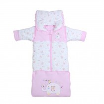 Unisex-Baby Winter/Fall 100% Cotton thicken Sleep Bag Sack,elephant pink