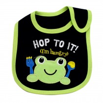 Premium Cotton Waterproof Cute Baby Bib Bibs for Babies Girls Boys - Frog