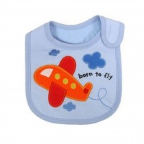 Premium Cotton Waterproof Cute Baby Bib Bibs for Babies Girls Boys - Plane