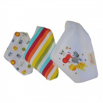 Lovely Baby Feeding Bandana Bibs for Babies and Toddlers Set of 3(lovely animal)