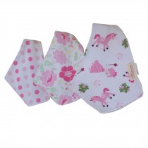 Lovely Feeding Bandana Bibs for Babies and Toddlers Set of 3( The Princess )