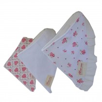 Lovely Feeding Bandana Bibs for Babies and Toddlers Set of 3(rose)