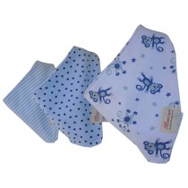 Lovely Feeding Bandana Bibs for Babies and Toddlers Set of 3(monkey and star)