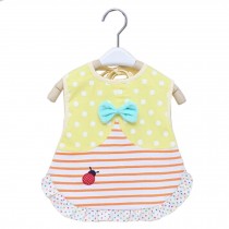 Lovely Bow-knot Waterproof Baby Feeding Clothes  Saliva Towel Baby Bibs, Yellow