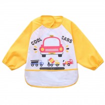 Lovely Waterproof Baby Feeding Clothes Long-sleeved Baby Bibs Car