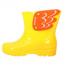Children's Wellies,Slip Soft-soled Overshoe In Tube Plastic Rain Boots  Yellow
