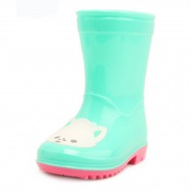 Colorful Kid's Rain Buskin Boots Shoes  Waterproof Rain Boots,Green