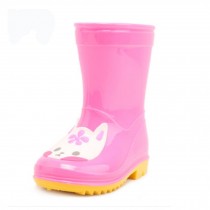 Colorful Cute Kid's Rain Buskin Boots Shoes  Waterproof Rain Boots,Pink