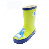 Fashionable Kid's Rain Boots Shoes Children Waterproof Rain Boots,Green hippo