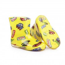 Kid's Rain Short Canister Boots Shoes Waterproof Rain Boots,Car Yellow