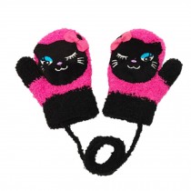 Durable Lovely Cat Warm Gloves Useful Winter Baby Mittens 3-24 Months