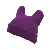 Lovely Baby Unisex-Baby Infant Knitted Hat Devil Horns Hat Woolen Hat Purple