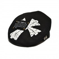 Lovely/Fashion Baby Boys Beret Cap Short brim hat Maple Leaf Design Black