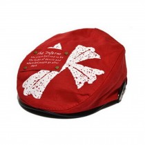 Lovely/Fashion Baby Boys Beret Cap Short brim hat Maple Leaf Design Red