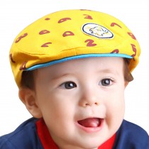 Lovely/Fashion Baby Boys Beret Cap Short brim hat Peaked Cap Letters Yellow