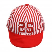 Baby's Summer Outdoor Baseball Cap Striated Soft Brim Sun Protection Hat,Red