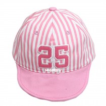 Baby's Summer Outdoor Baseball Cap Striated Soft Brim Sun Protection Hat,Pink