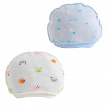 2PCS Cute Pure Cotton Soft Babies Hats Sleep Cap Infant Caps, D