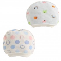 2PCS Cute Pure Cotton Soft Babies Hats Sleep Cap Infant Caps, I