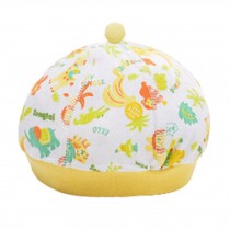 Boneless Stitching Organic Cotton Soft Babies Hats Sleep Cap  Infant Cap, Yellow
