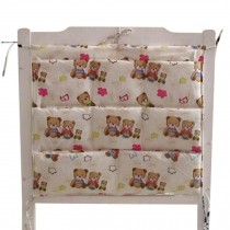 Cute  Baby Crib Hanging Diaper Bag Storage Bag Baby Room Decor,Bear Family