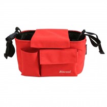 High-Capacity Stroller Hanging Bag Waterproof Multifunctional Organizer,Red