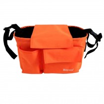 High-Capacity Stroller Hanging Bag Waterproof Multifunctional Organizer,Orange